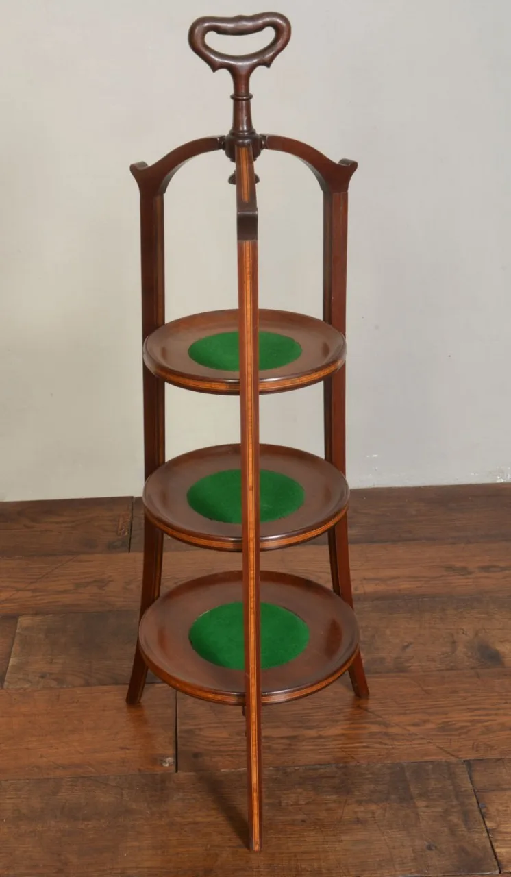 Edwardian inlaid cake stand circa 1910