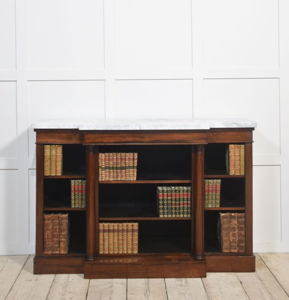 19th Century Rosewood open bookcase