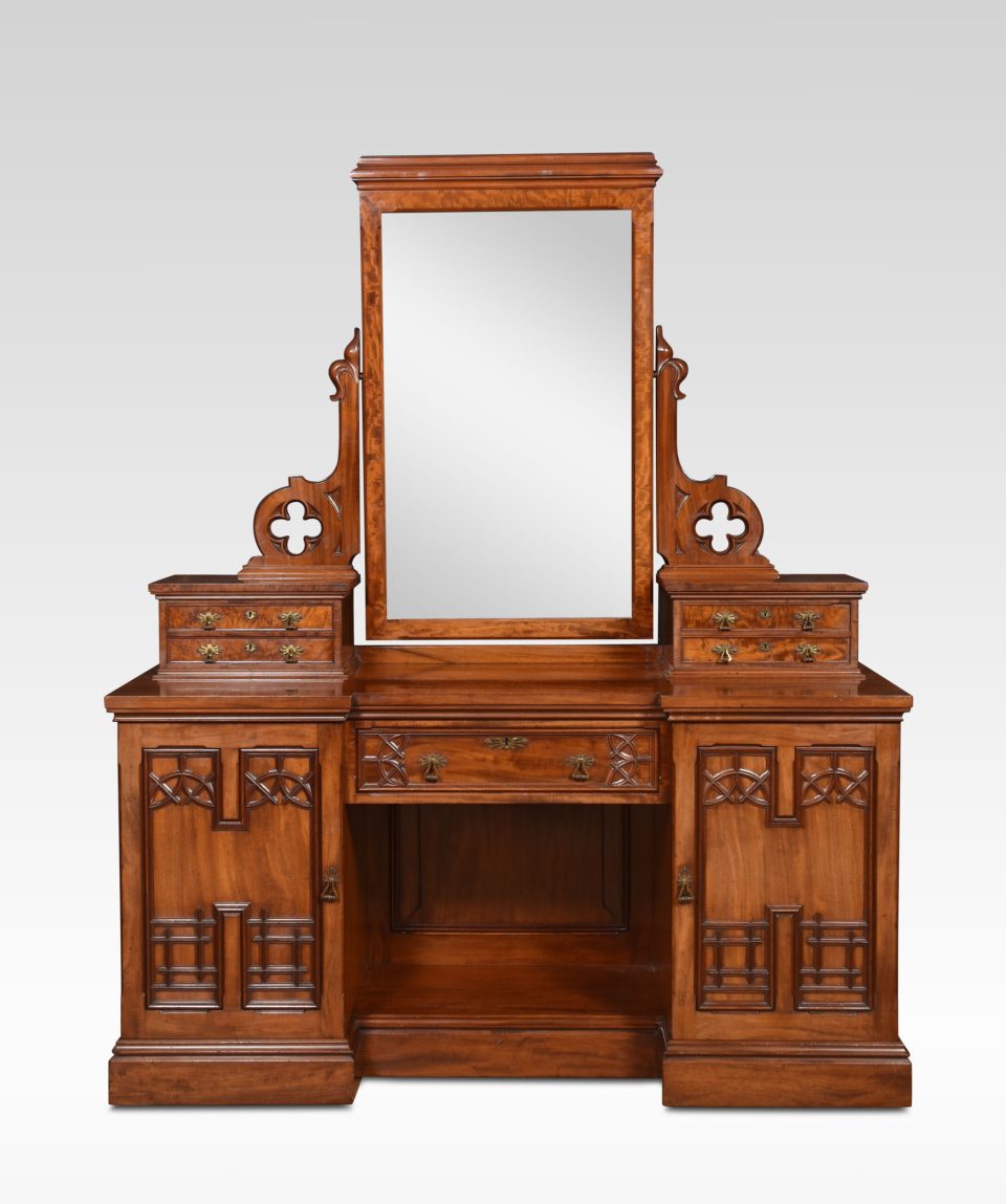 Gothic Revival mahogany dressing table