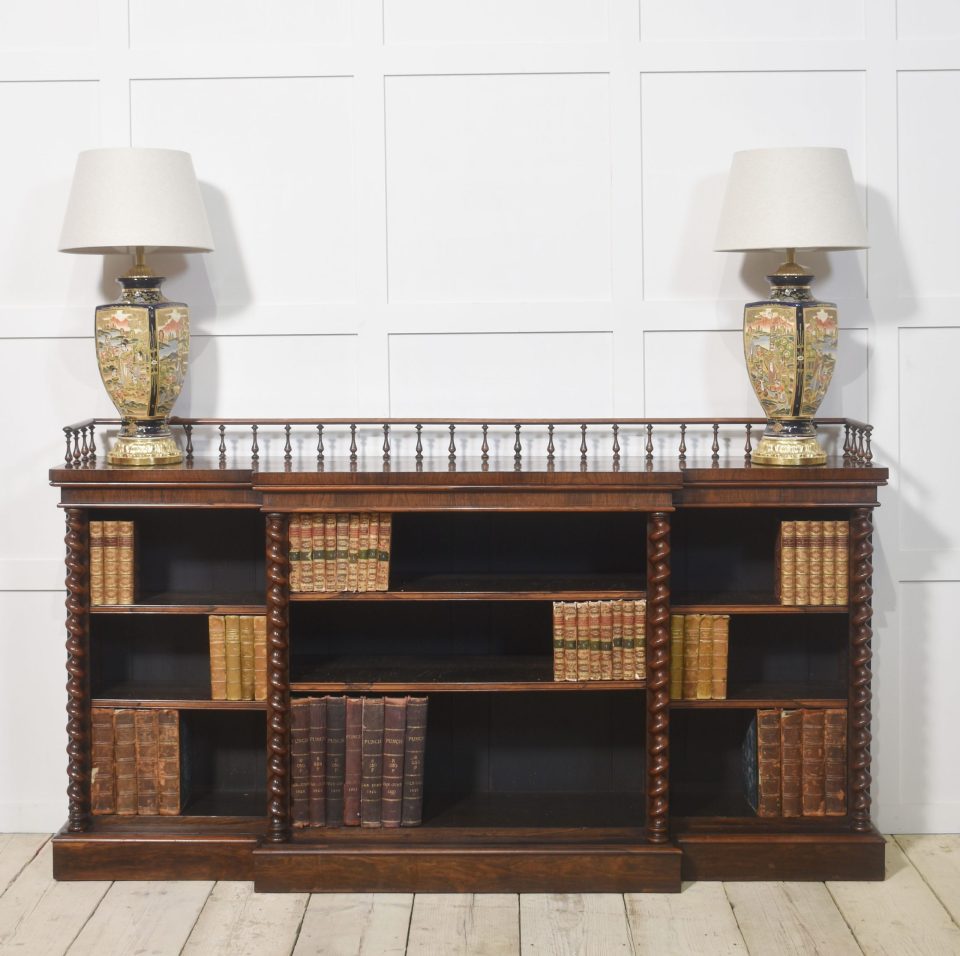 Large Rosewood open bookcase