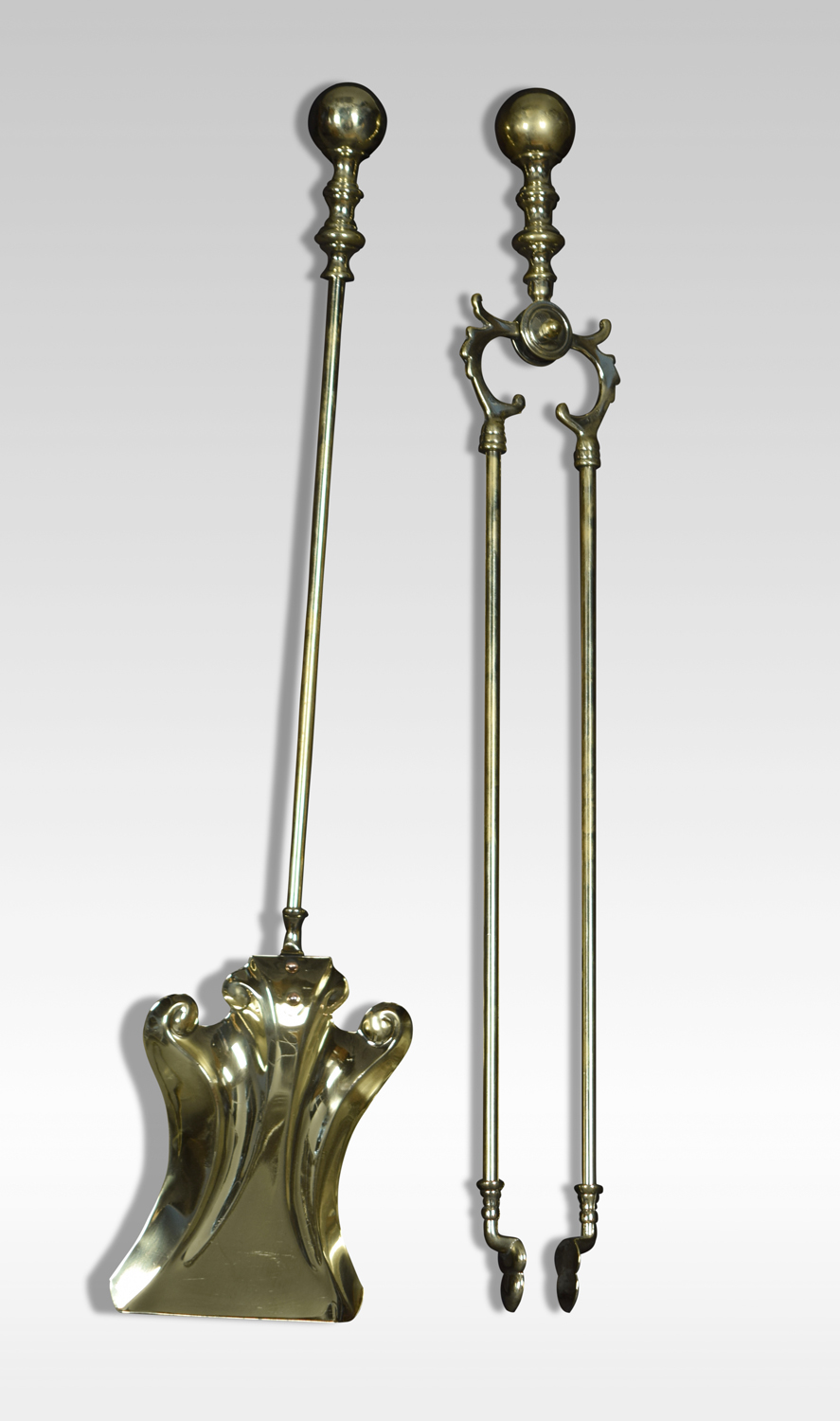 Cast brass fire tools