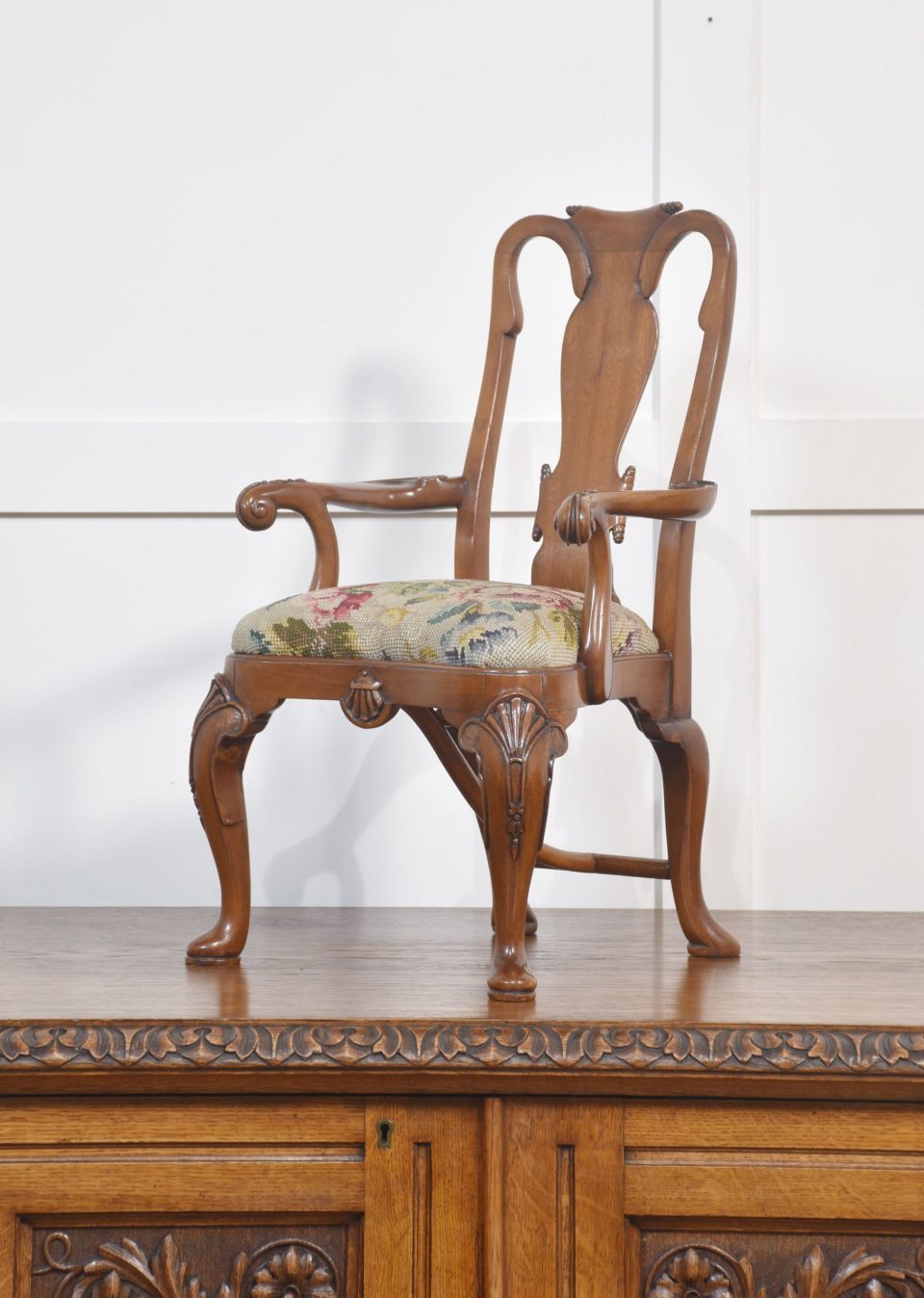 Walnut childs armchair