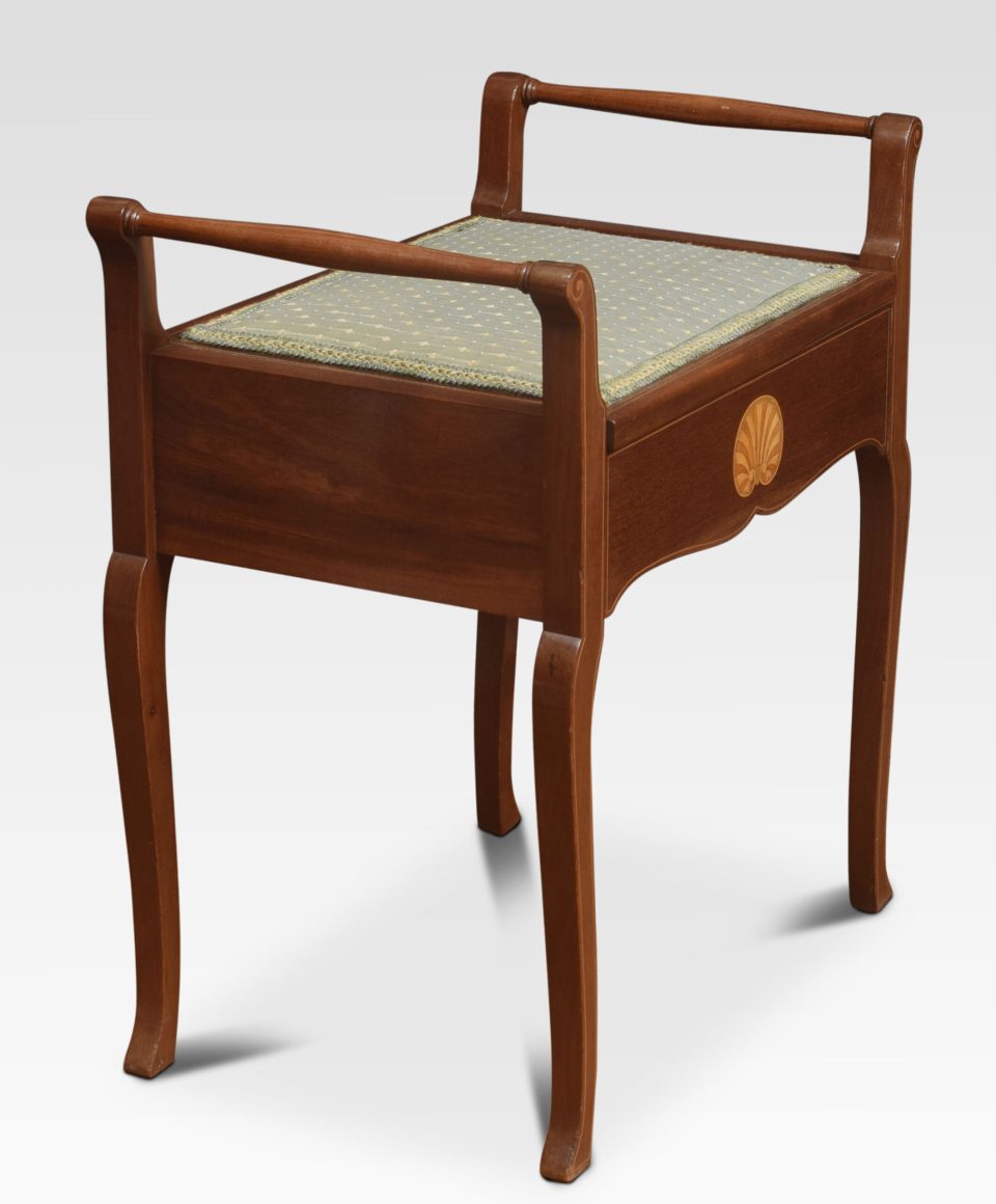 Mahogany inlaid stool