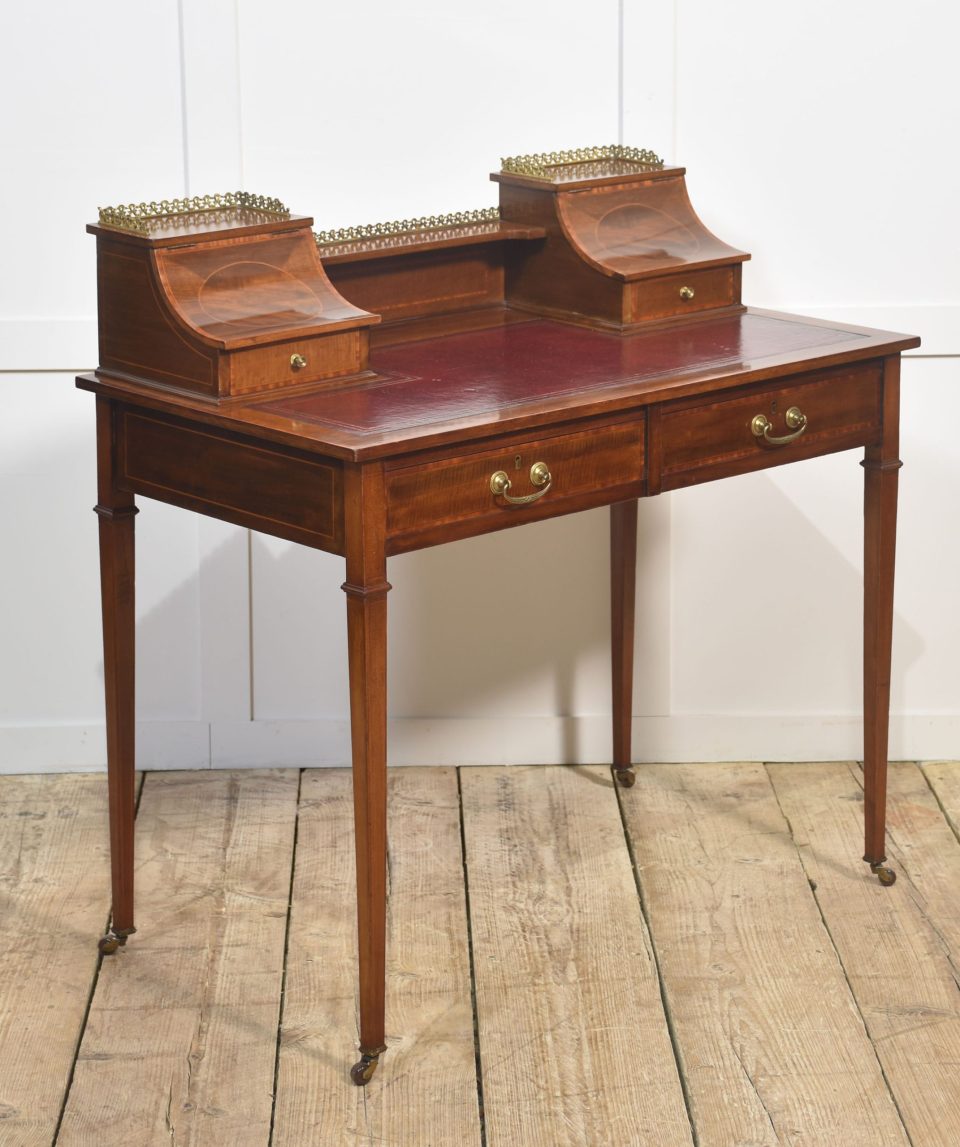 Mahogany Writing Desk with Satinwood Inlay