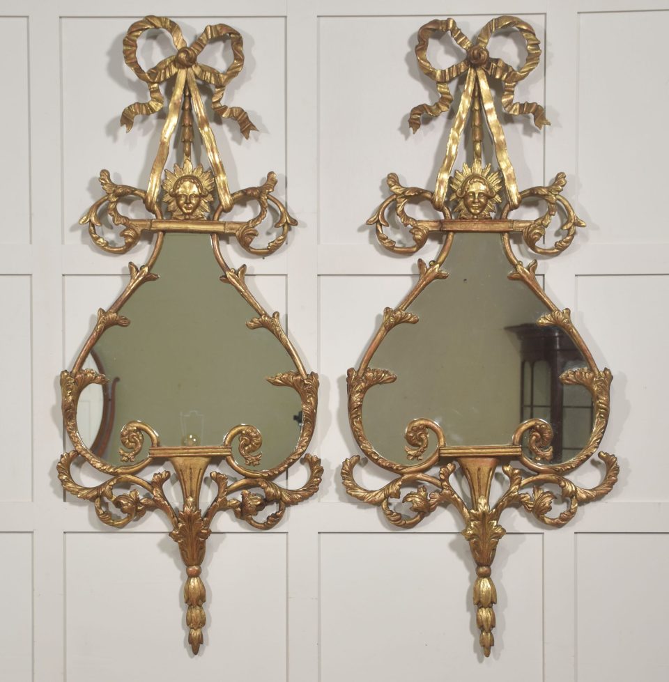 Pair of 19th Century Giltwood Rococo Revival Wall Mirrors
