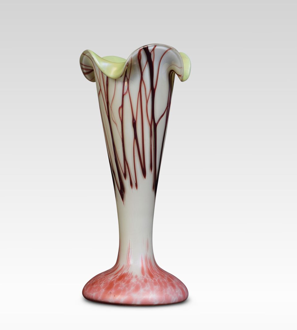Painted glass spill vase
