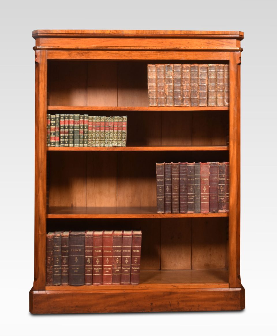 Mahogany open bookcase