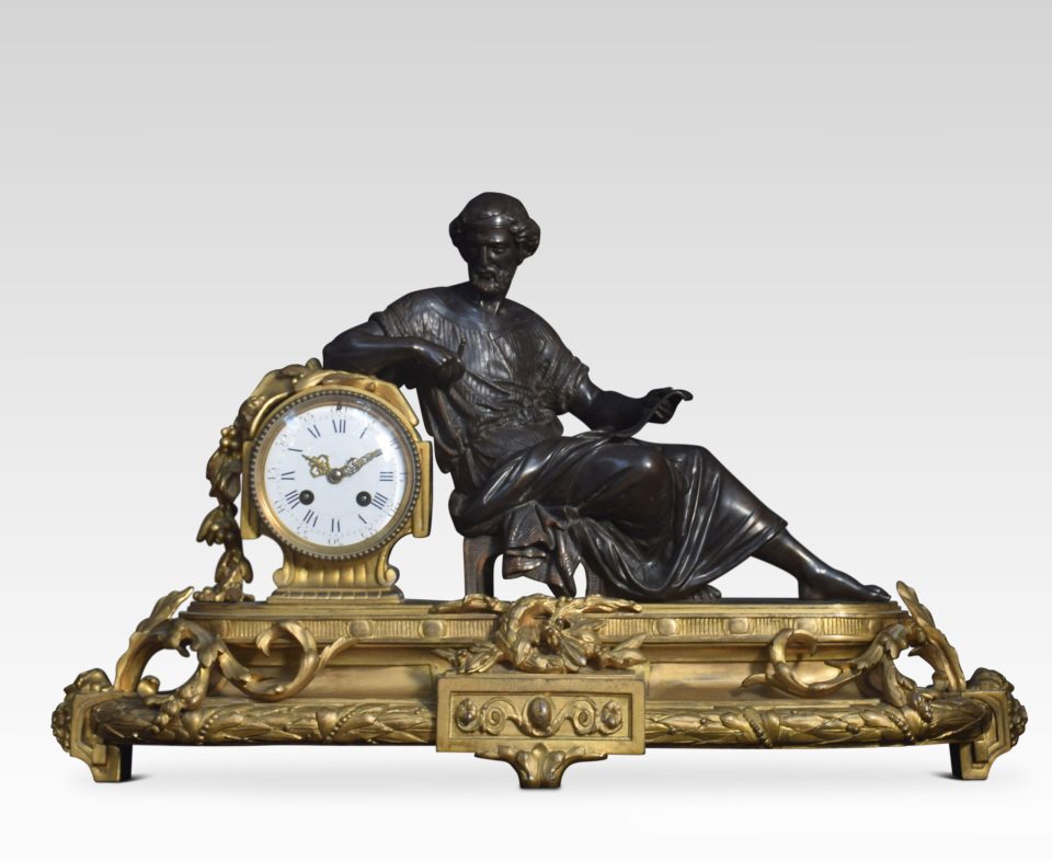late 19th century French gilt metal mantel clock