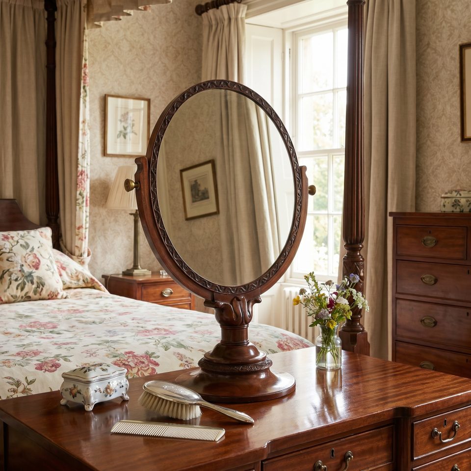 Mahogany dressing table mirror