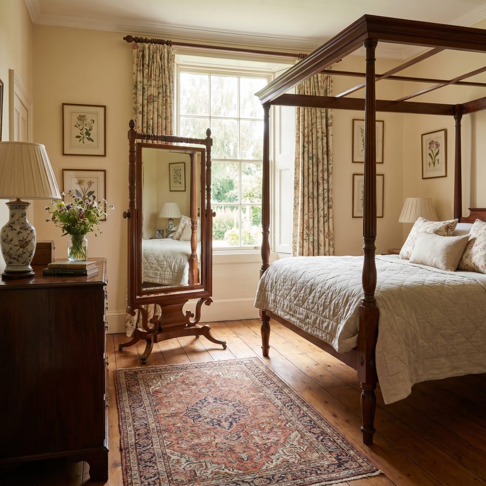 Regency mahogany cheval mirror