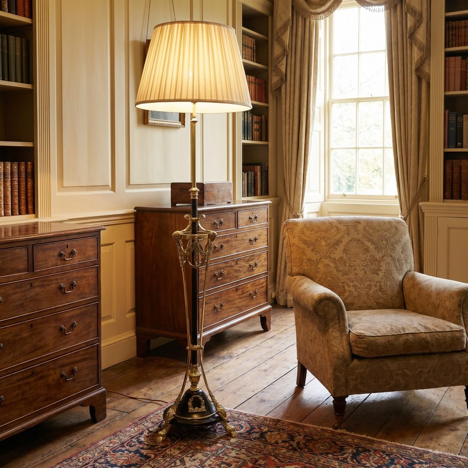 Neo Classical brass standard lamp