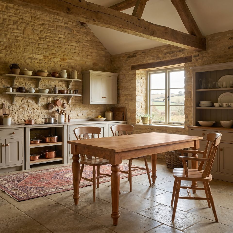 Cherry farmhouse table