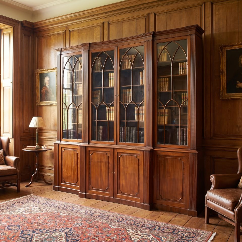 Regency mahogany library bookcase