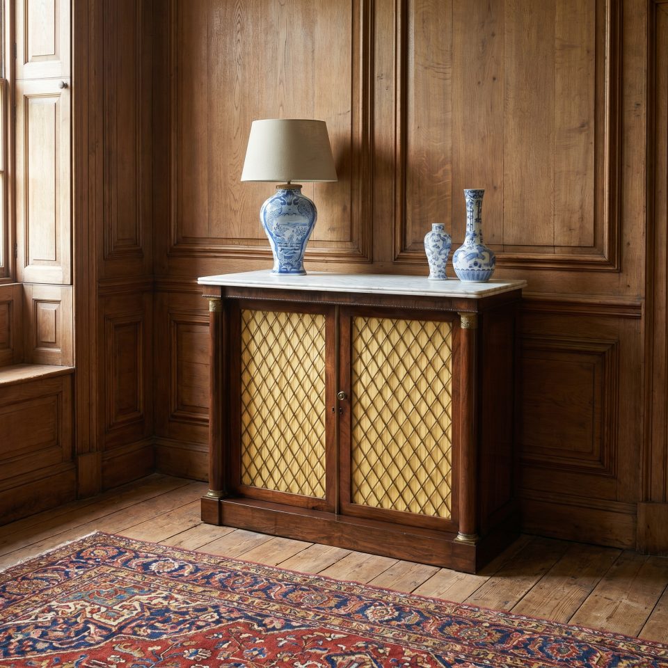 19th century rosewood two door cabinet