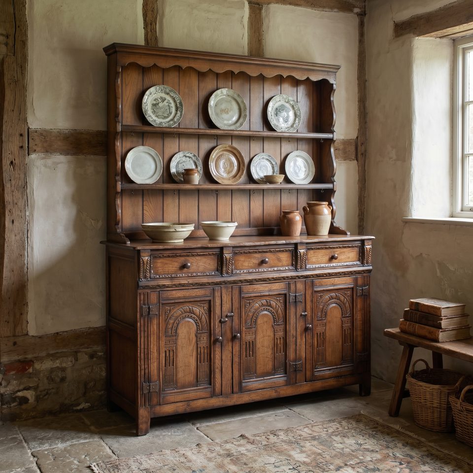 Jacobean style oak dresser