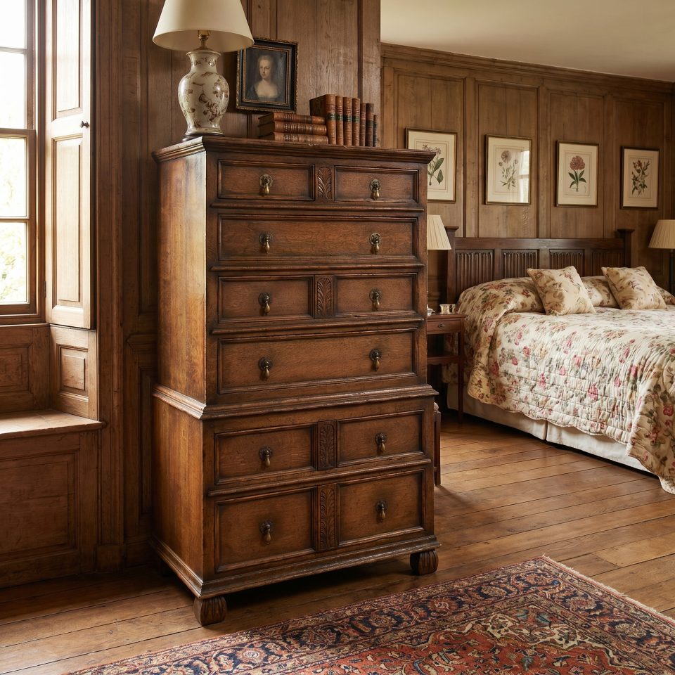 Jacobean style chest on chest