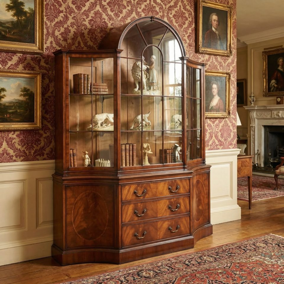 Mahogany glazed display cabinet