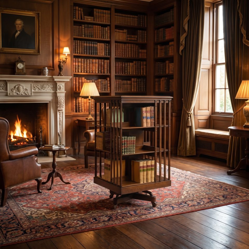Late 19th Century Oak Revolving Bookcase by Trubner & Co