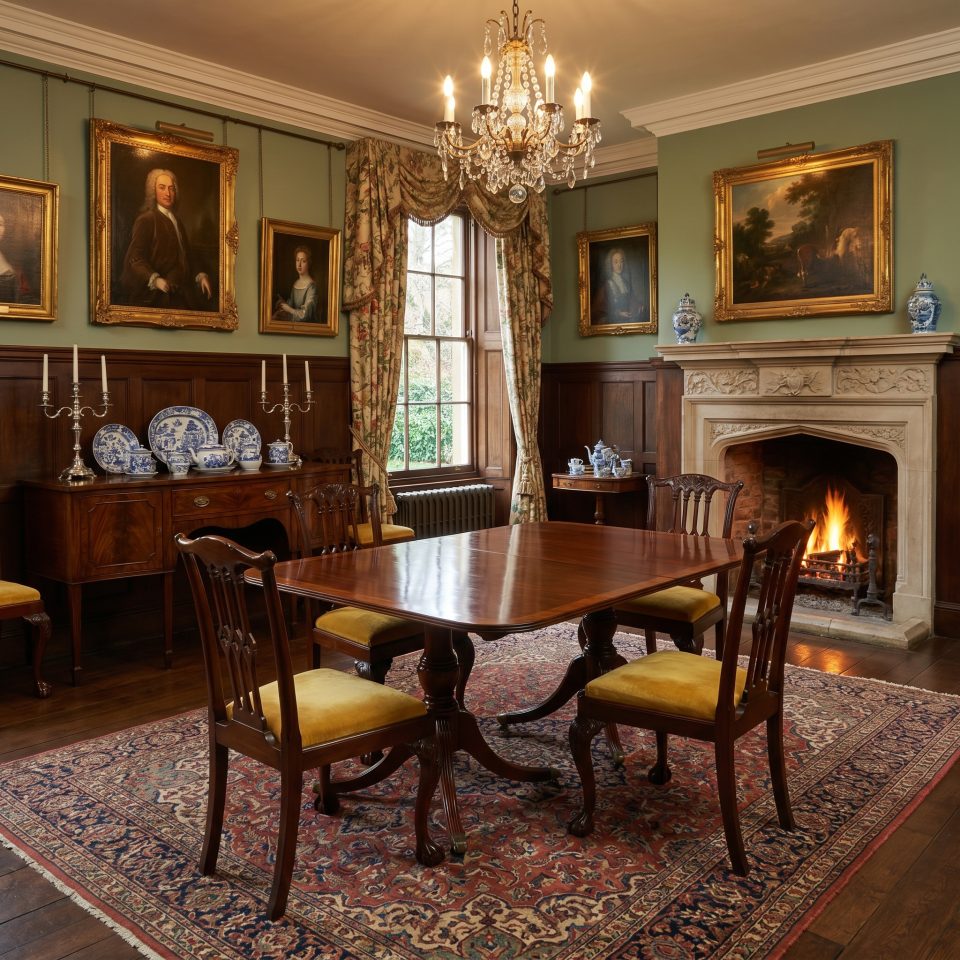 Set of Four George II Style Mahogany Dining Chairs