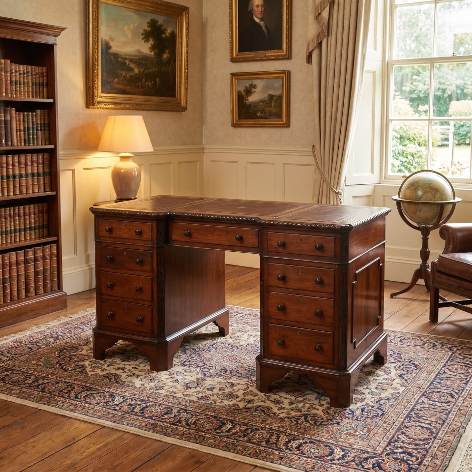 Mahogany Pedestal Desk