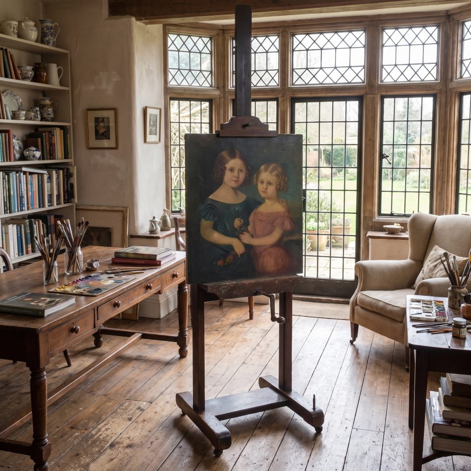 19th Century Adjustable Oak Artist's Studio Easel