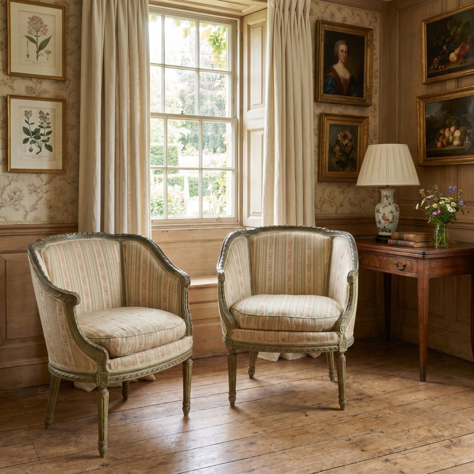 Pair of French Painted Tub Chairs