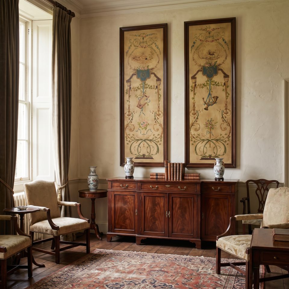 Pair of Neoclassical Napoleonic-Style Painted Decorative Panels