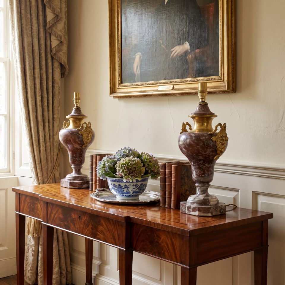 Pair of French Rouge Marble and Gilt Brass Table Lamps