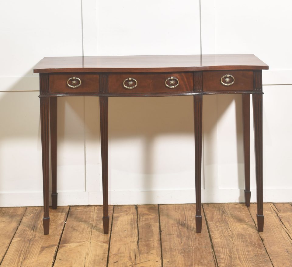 Edwardian Mahogany Bow Front Side Table